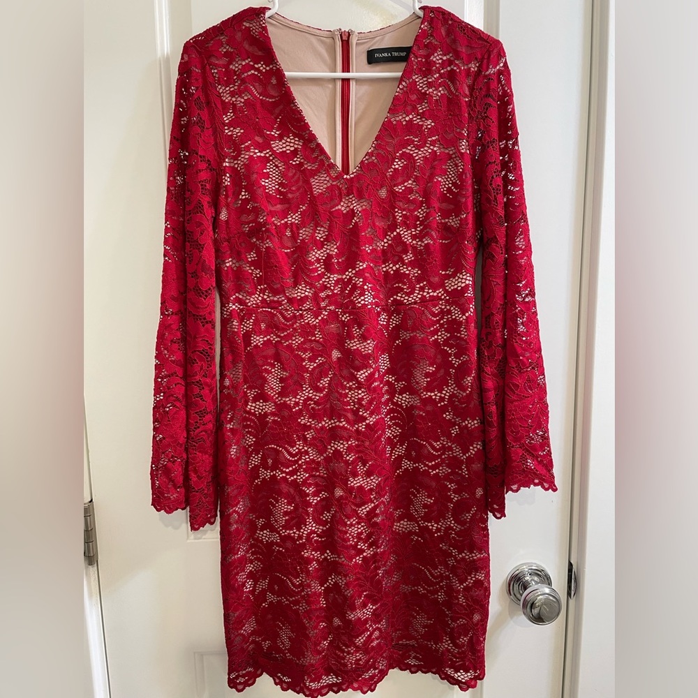 Ivanka Trump red lace dress